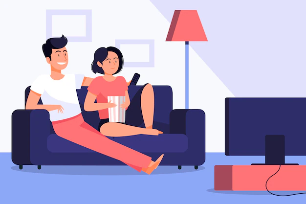 watching tv